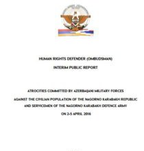 NKR Ombudsman Releases Interim Report on Azerbaijani Atrocities