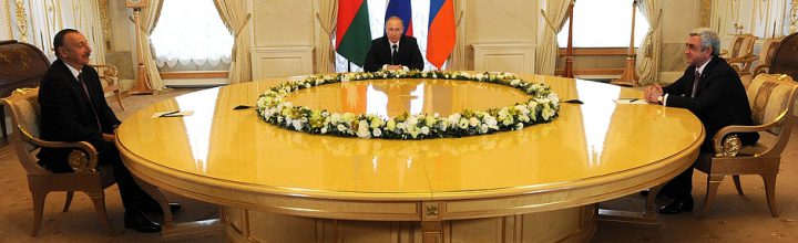 Sarkisian, Putin, and Aliyev Meet in St. Petersburg